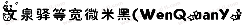 文泉驿等宽微米黑（WenQuanYi Micro Hei Mono）字体转换